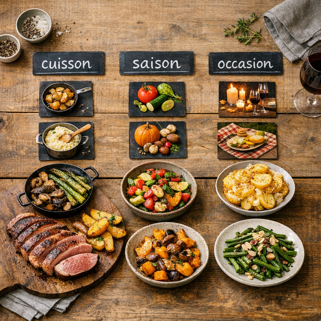 Ma grille simple pour choisir l’accompagnement : cuisson, saison, occasion