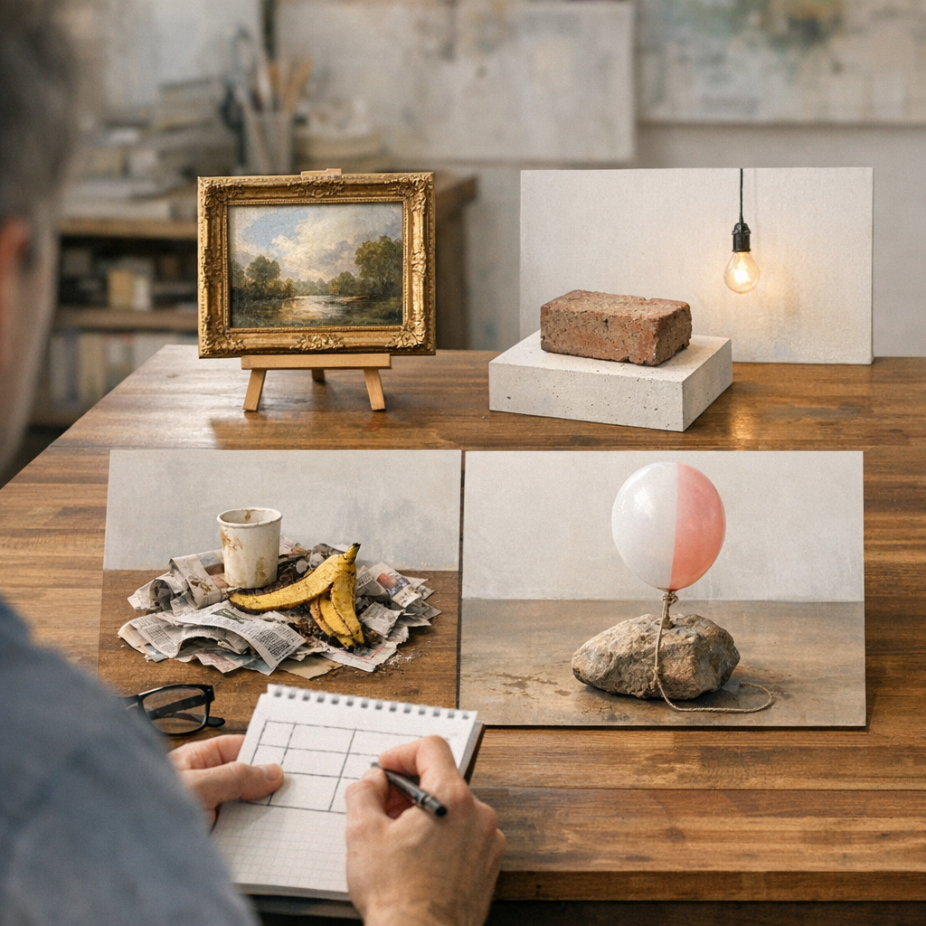 Comment reconnaître l’art ? Ma grille simple en 4 critères, avec cas limites contemporains