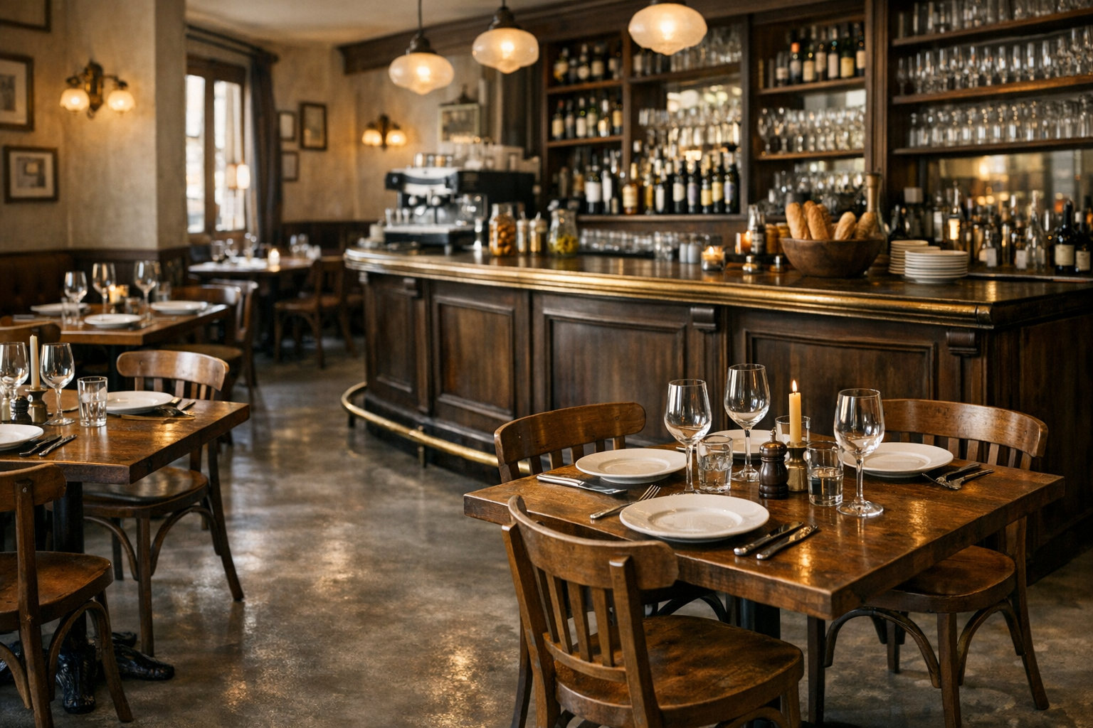 Bistrot chaleureux : choisir le béton ciré sans trahir l'assiette