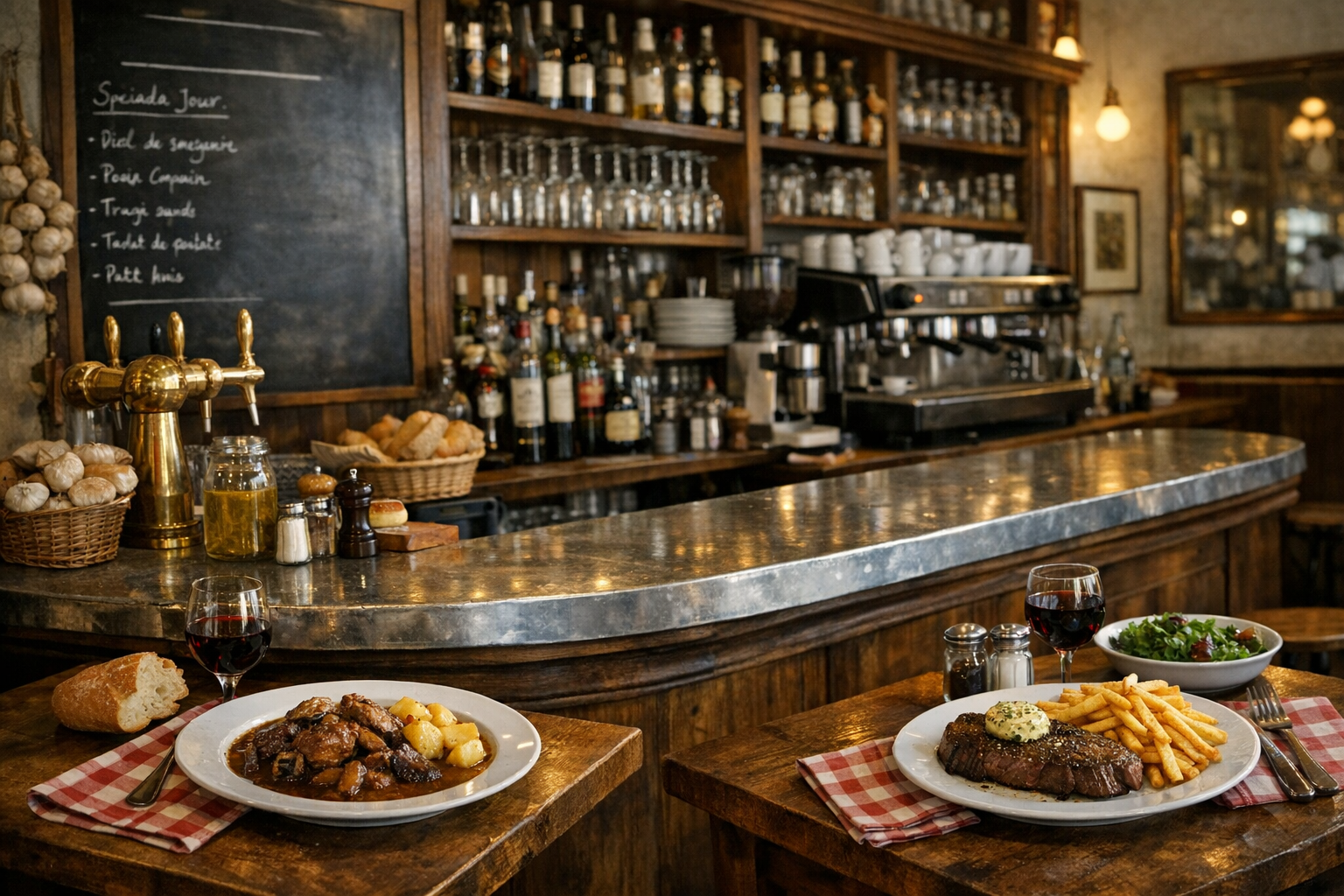 Le bistrot français, cuisine de caractère et convivialité