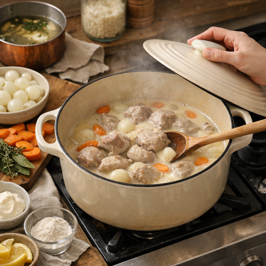 Ma recette pas à pas : comment faire une blanquette de veau fondante sans brusquer la cuisson
