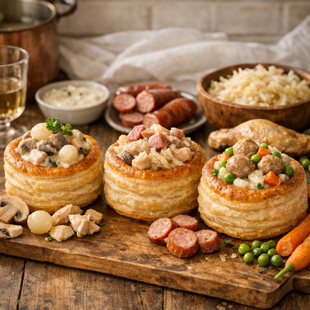 Que mettre dans une bouchée à la reine, et ce qui change vraiment entre vol-au-vent, version alsacienne et recette famil
