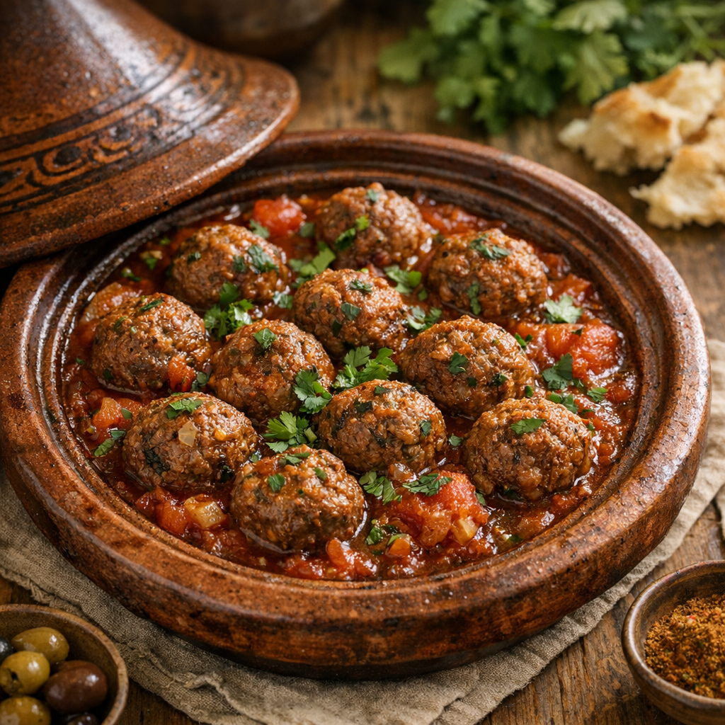 Je prépare des boulettes de bœuf marocaines qui mijotent vraiment