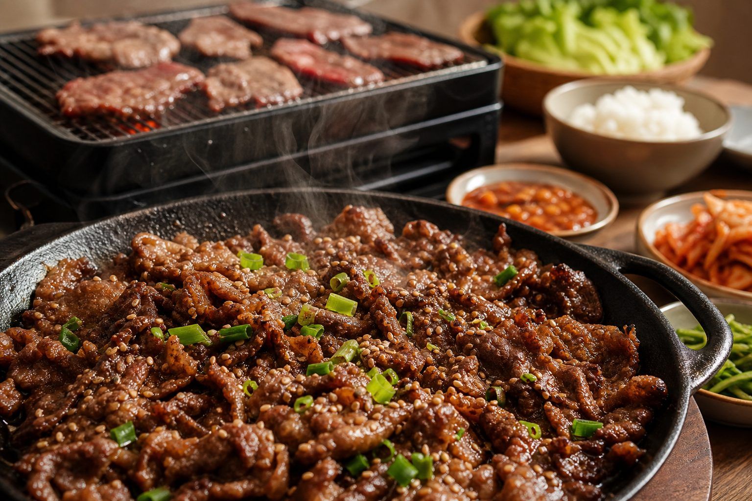 Comment cuire le bulgogi de bœuf à la poêle ou au barbecue&nbsp; ?