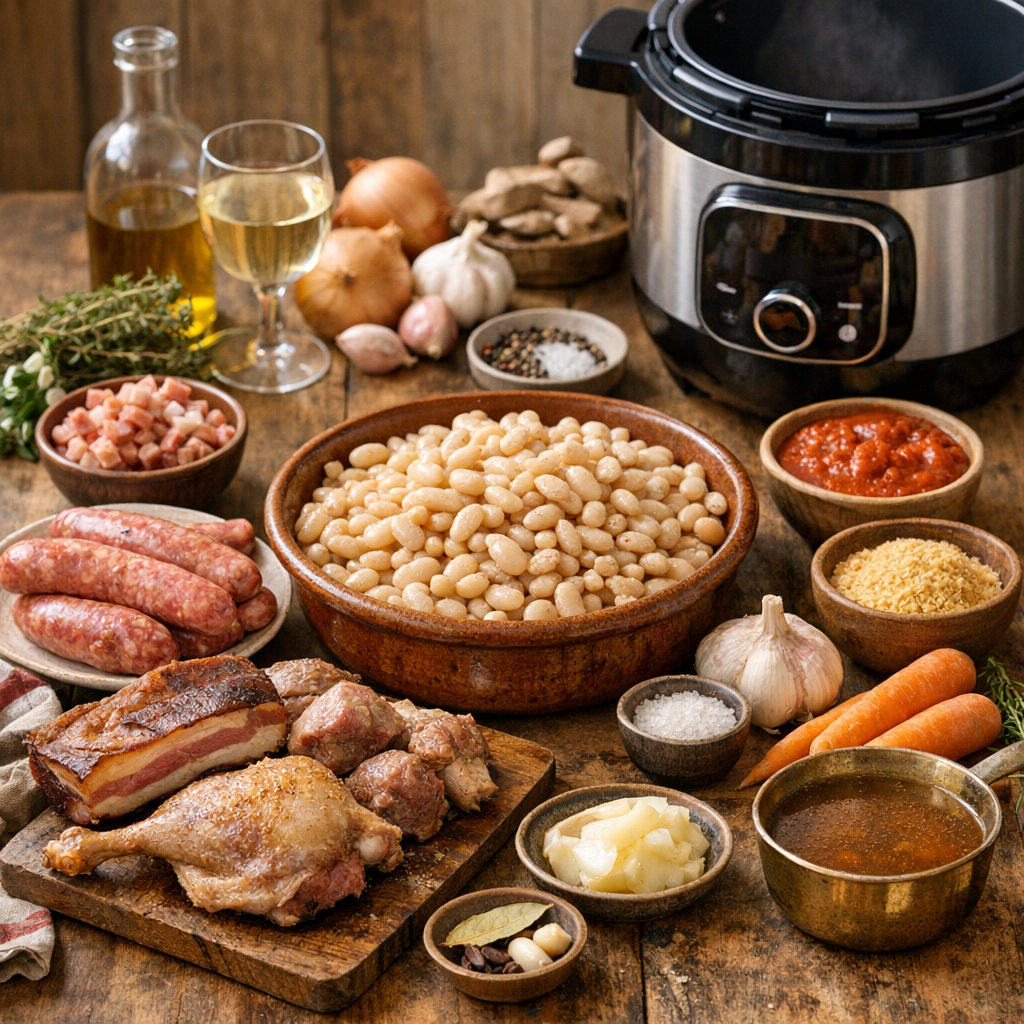 Les bons ingrédients pour un cassoulet cookeo qui a du coffre