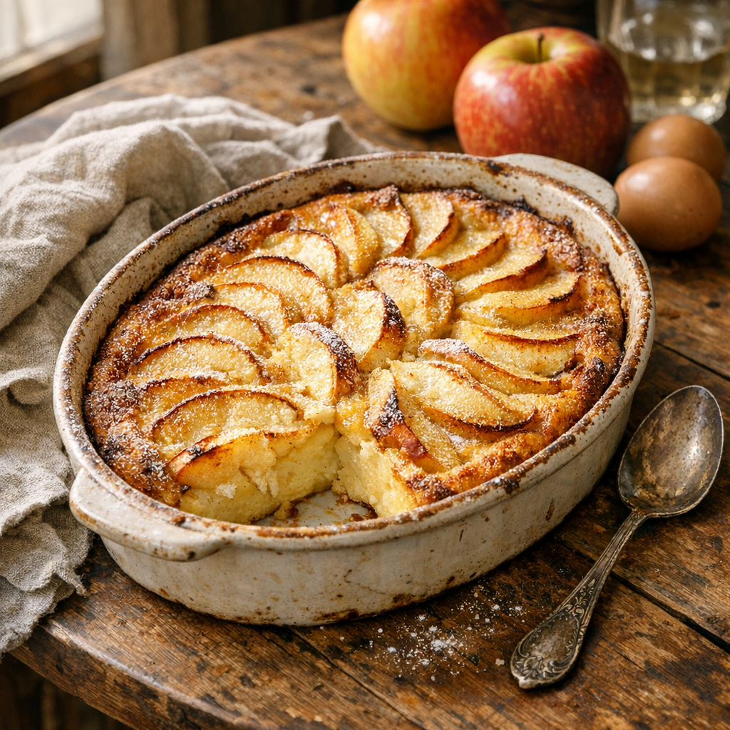 Le Clafoutis aux Pommes de grand-mère, facile et moelleux