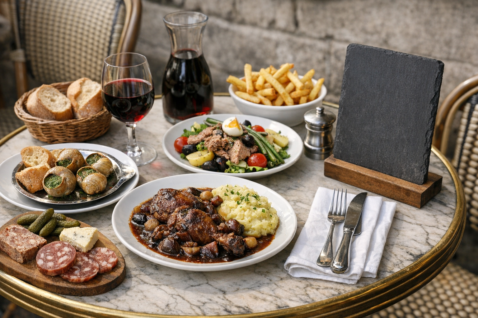 Composer un menu de bistrot vraiment français