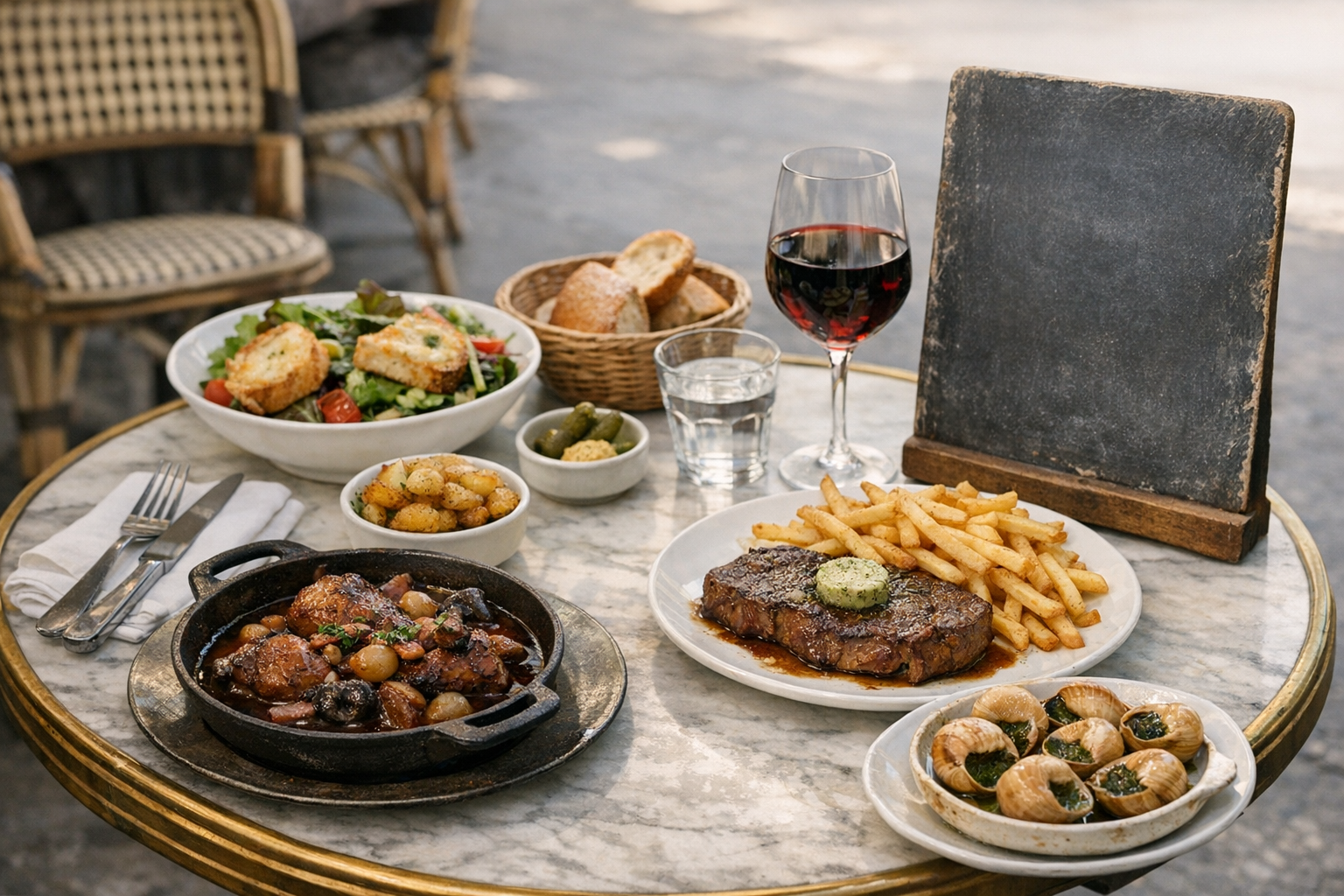 Composer un menu de bistrot français authentique