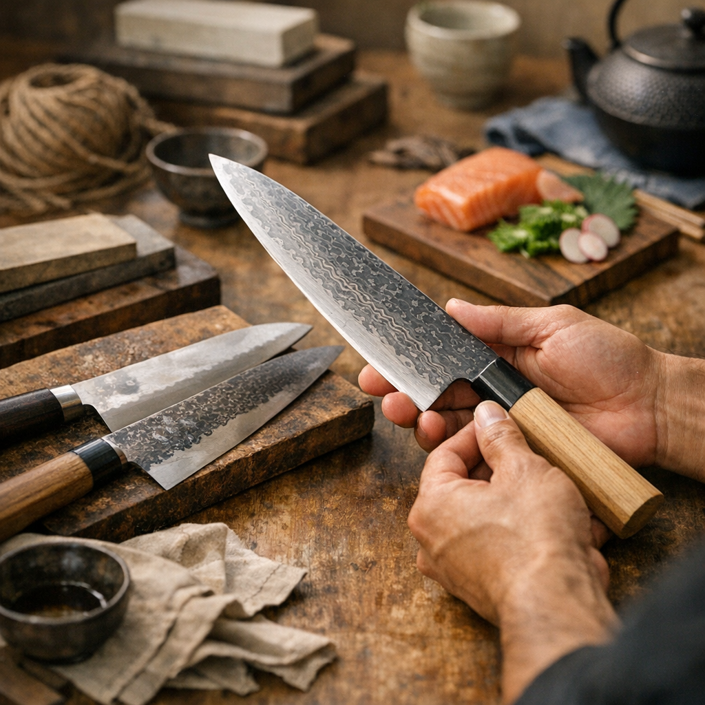 Prix, authenticité, finitions : comment reconnaître un vrai couteau japonais artisanal