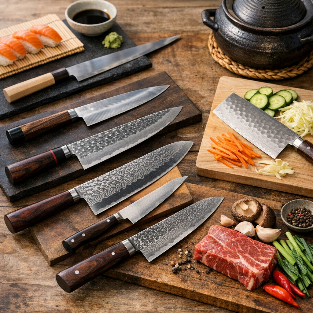 Quel couteau japonais choisir selon votre cuisine