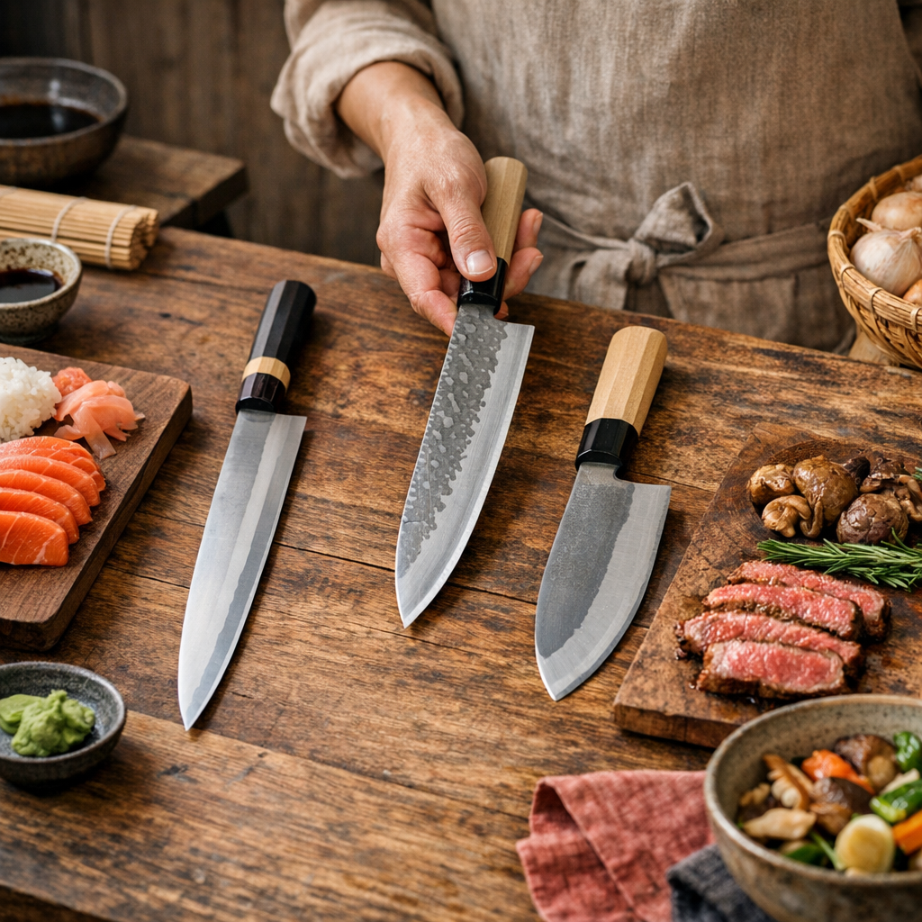Quel type de couteau japonais choisir selon ce que vous cuisinez vraiment