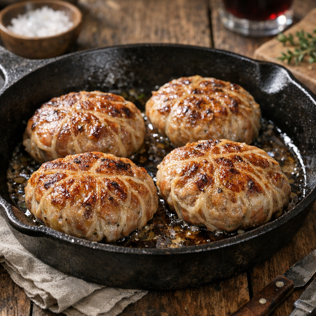 La Crépinette de porc se réussit en Recette et cuisson douce