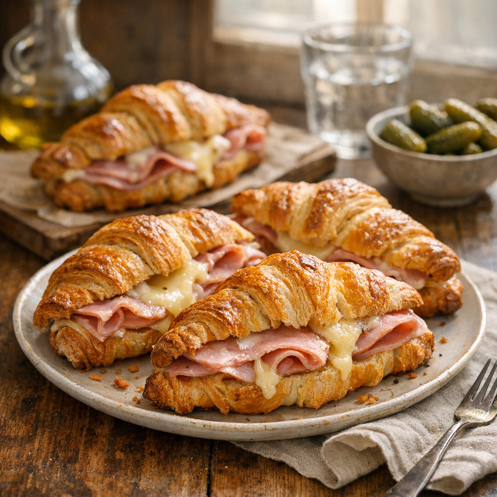Je prépare des Croissants apéro jambon vraiment croustillants