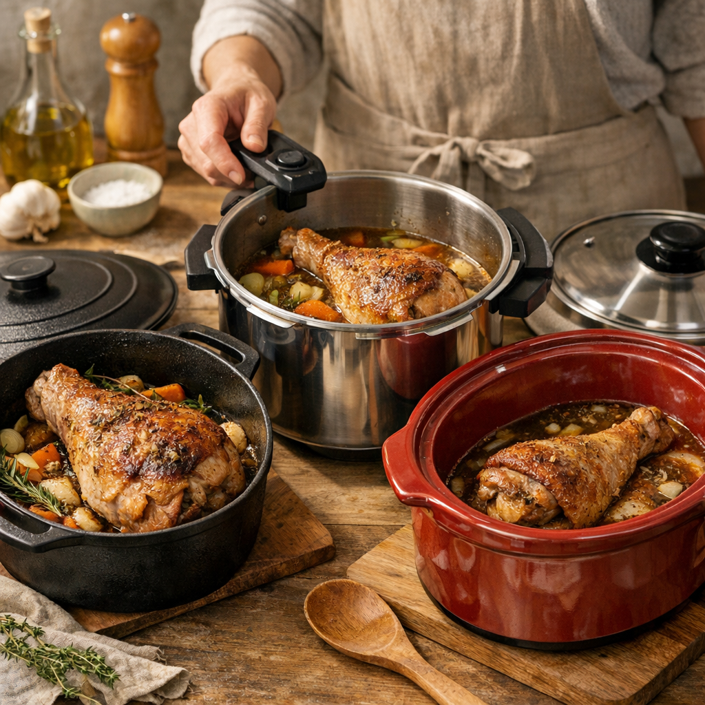 Préparation : comment cuire une cuisse de dinde selon la cocotte choisie