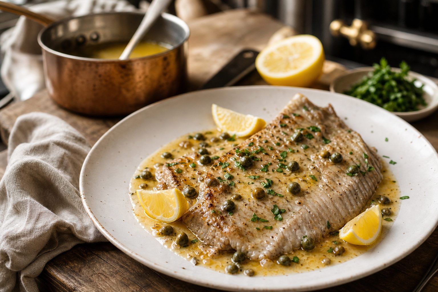 La recette de bistrot : aile de raie aux câpres et beurre citronné