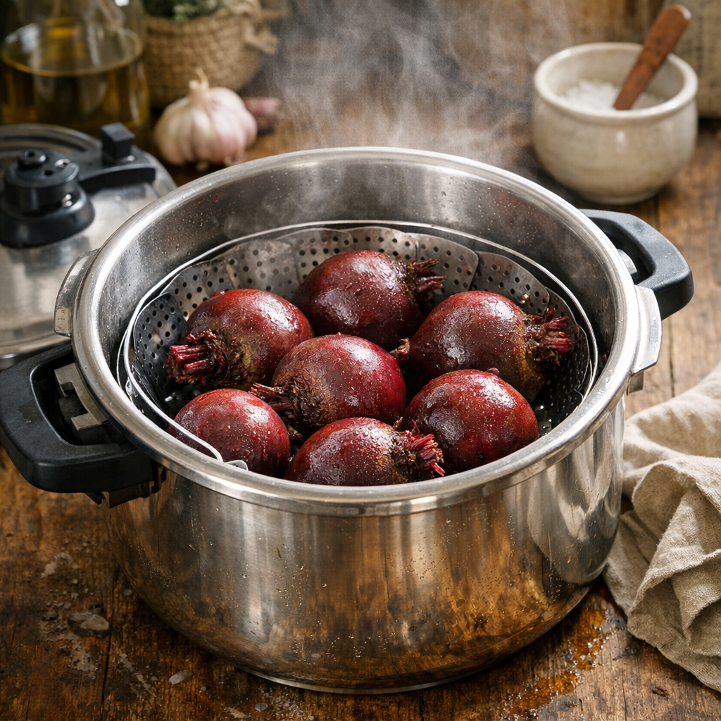 Cuire des betteraves rouges à la cocotte-minute sans les rater