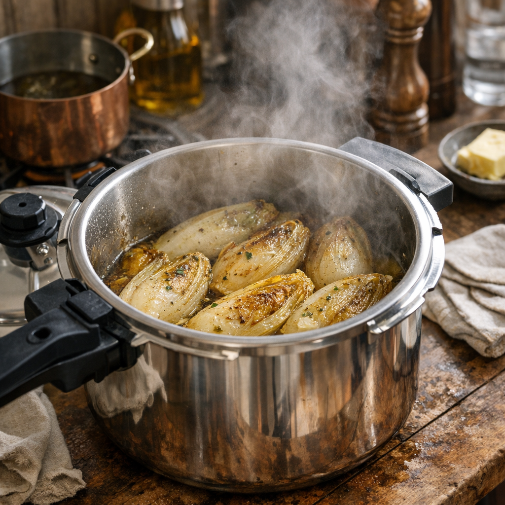 Réussir la Cuisson des Endives à la cocotte-minute sans eau