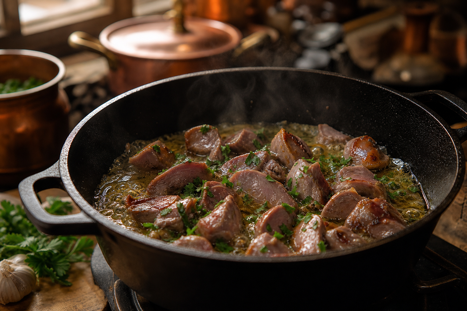 La cuisson des gésiers révèle leur vraie tendreté