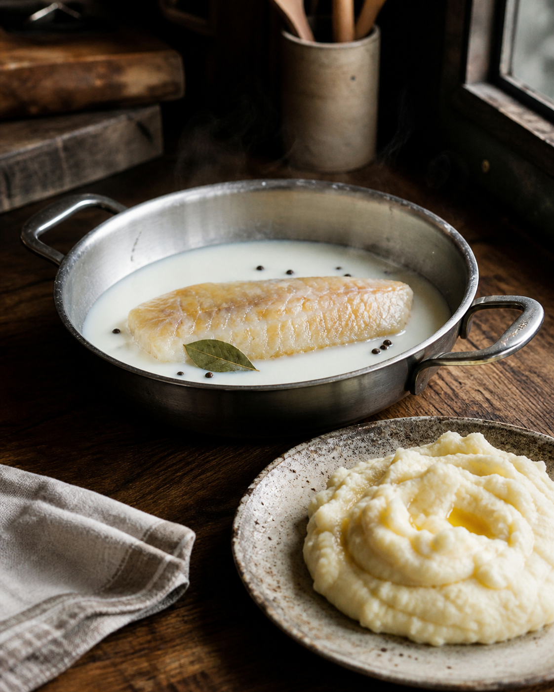La cuisson du haddock au lait garde le fumé tout en douceur