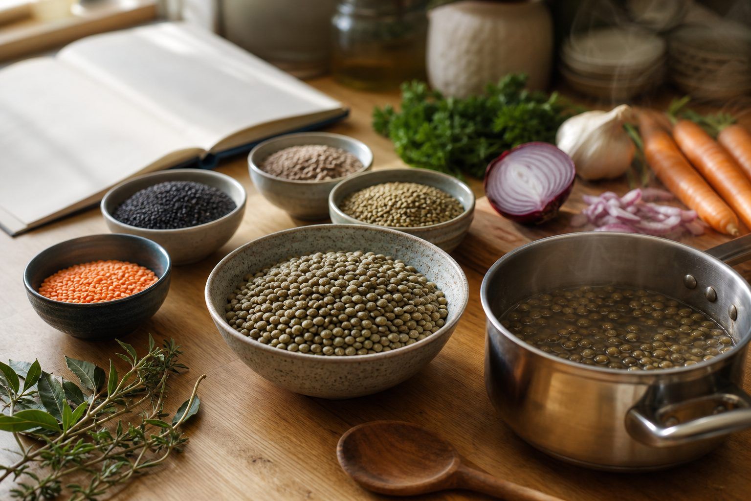 Choisir ses lentilles et adapter la cuisson au plat préparé