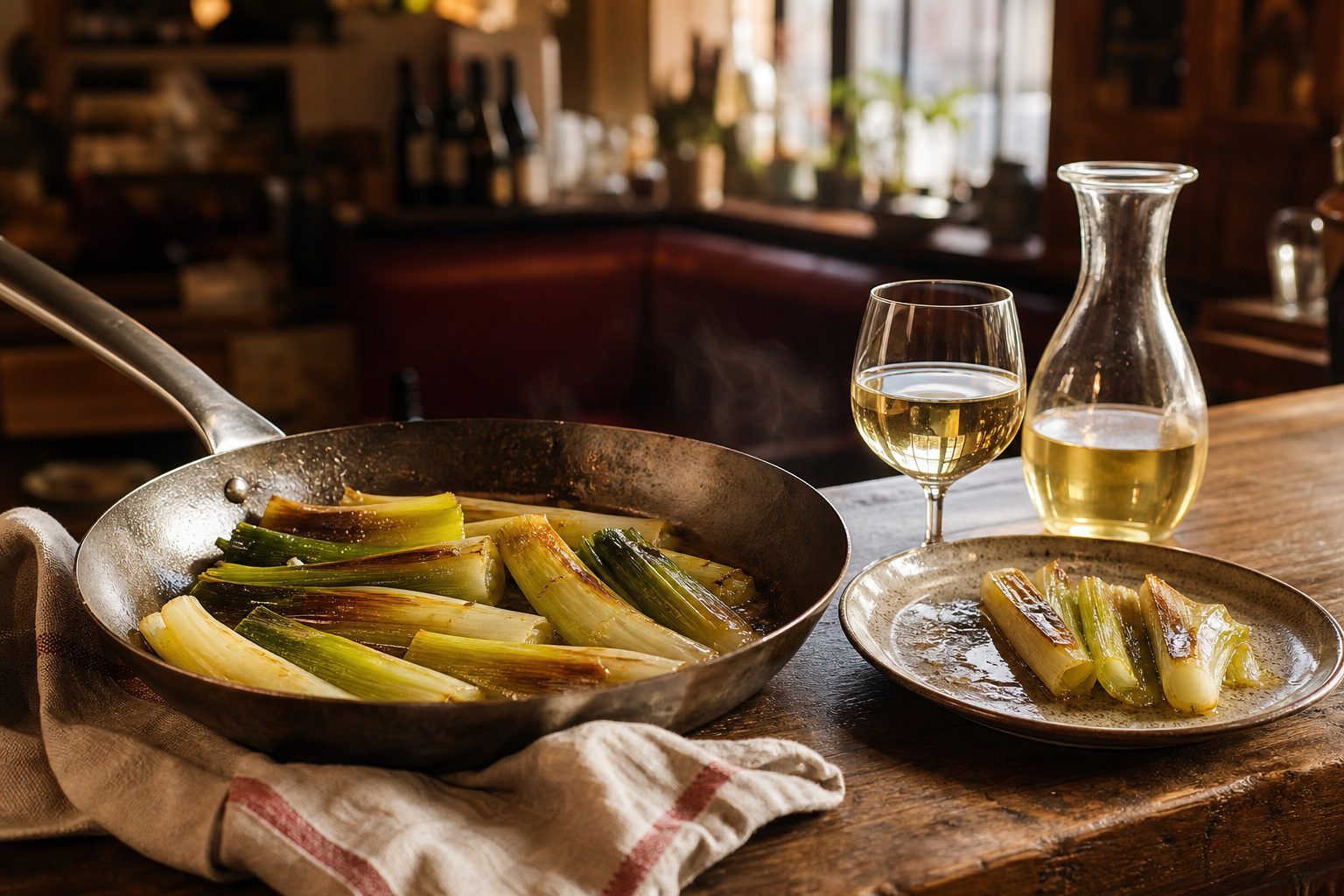Le poireau vu du comptoir&nbsp; : accord vin et souvenir de bistrot
