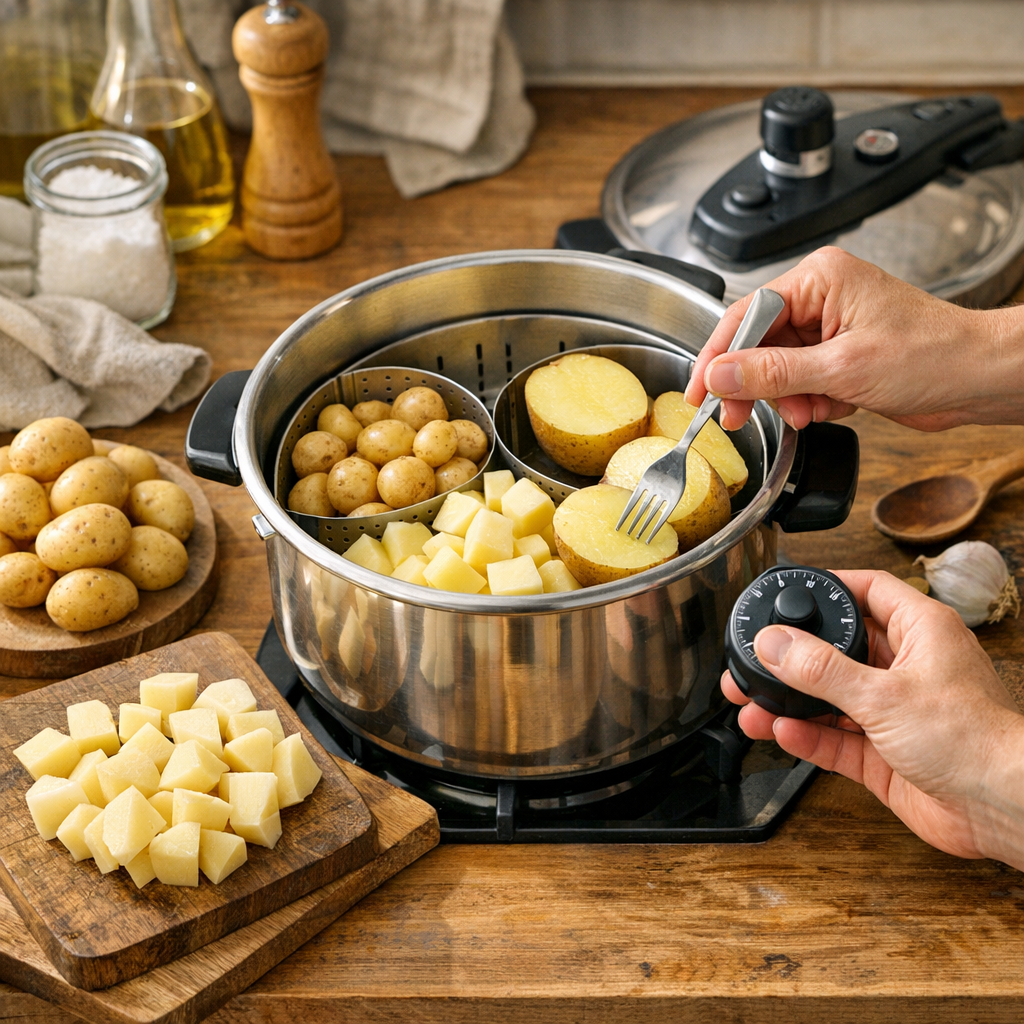 Adapter le temps de cuisson selon le format des pommes de terre, pas selon une moyenne vague