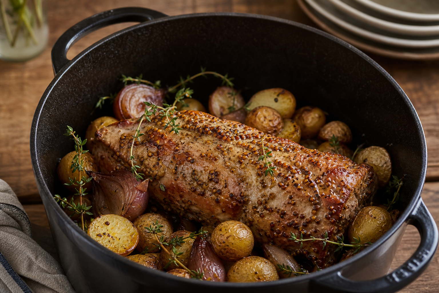 Le filet mignon de porc au four garde son moelleux