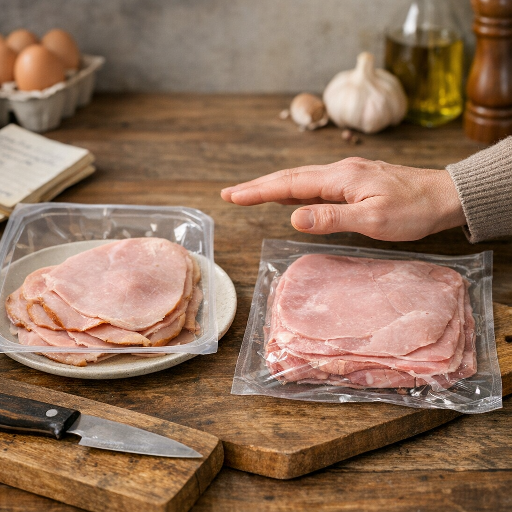 Jambon blanc date dépassée de 5 jours vs jambon sous vide date dépassée : quelle conduite adopter ?