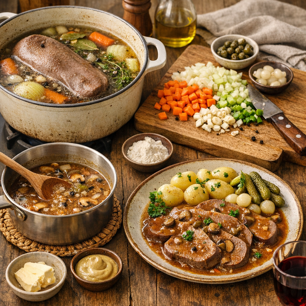 La recette de langue de boeuf façon grand-mère étape par étape