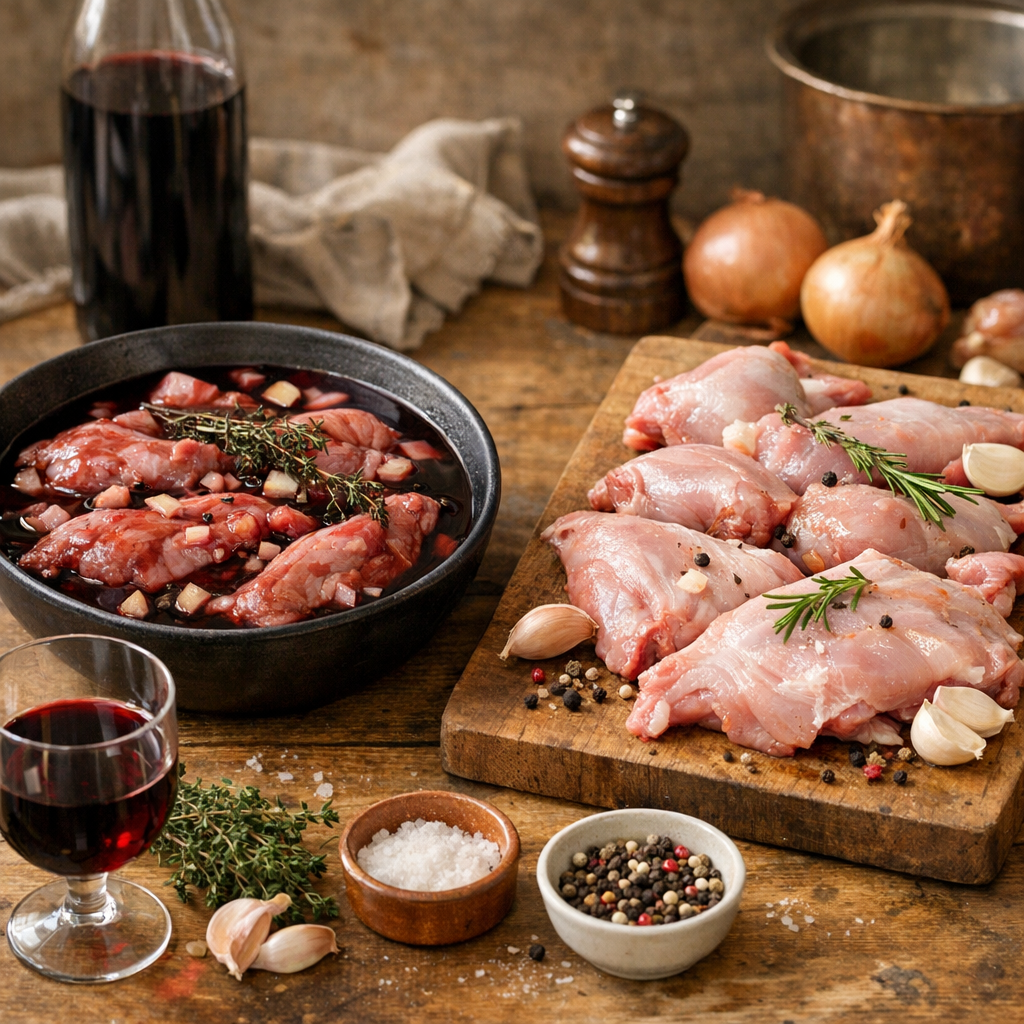 Faut-il mariner le lapin au vin rouge ou peut-on réussir sans marinade ?