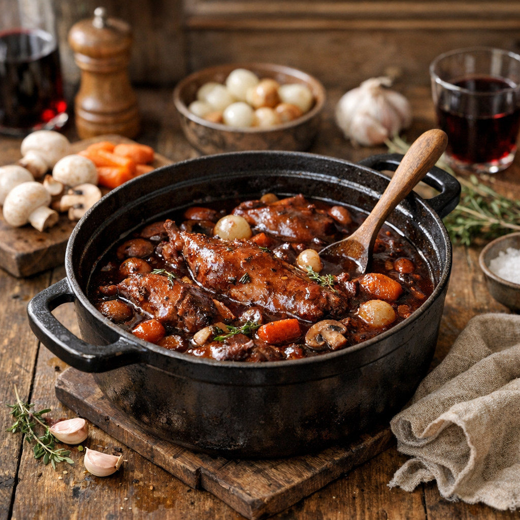 Réussir un Lapin au vin rouge sans rater la sauce