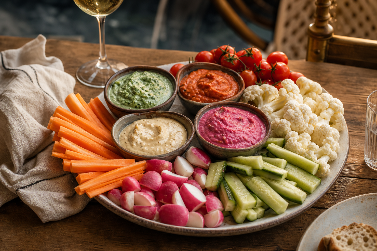 Quatre sauces pour sublimer les légumes crus à l’apéritif