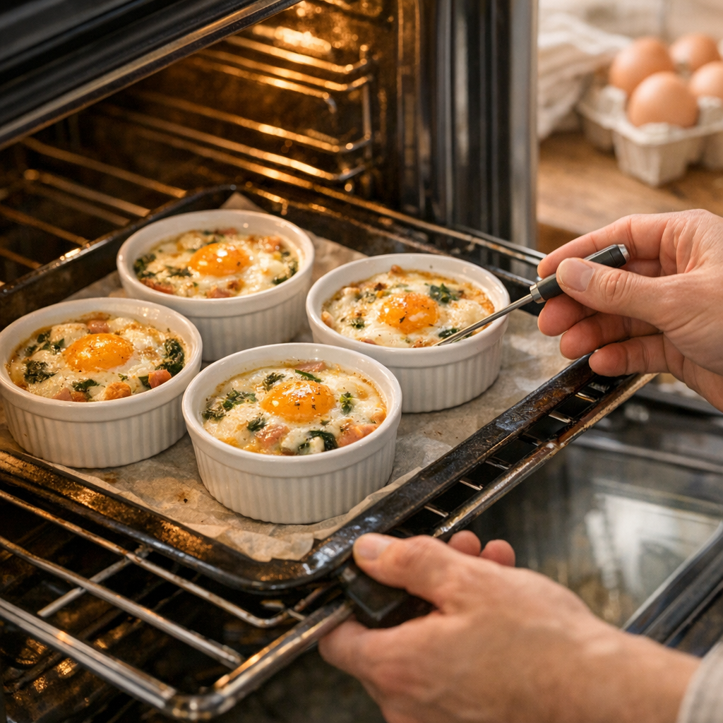 Cuisson des œufs cocotte : combien de temps, quels signes visuels, et pourquoi surveiller