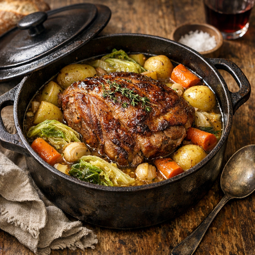 La Palette de porc se réussit en cocotte, au four ou à la diable