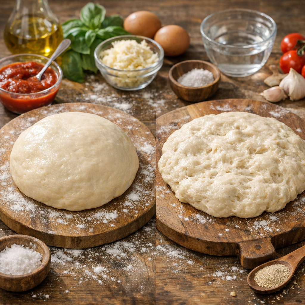 Pourquoi deux recettes “maison” de pâte à pizza donnent-elles des pâtes très différentes alors que les ingrédients sembl