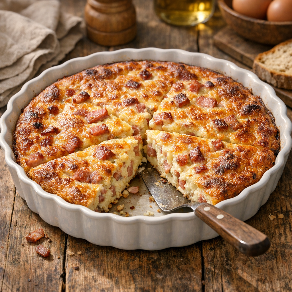 Réussir une Quiche sans pâte aux lardons, sans la confondre