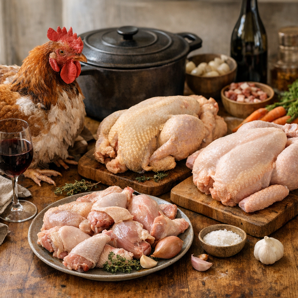Coq, poularde réformée ou poulet fermier : quelle viande choisir sans rater la cuisson