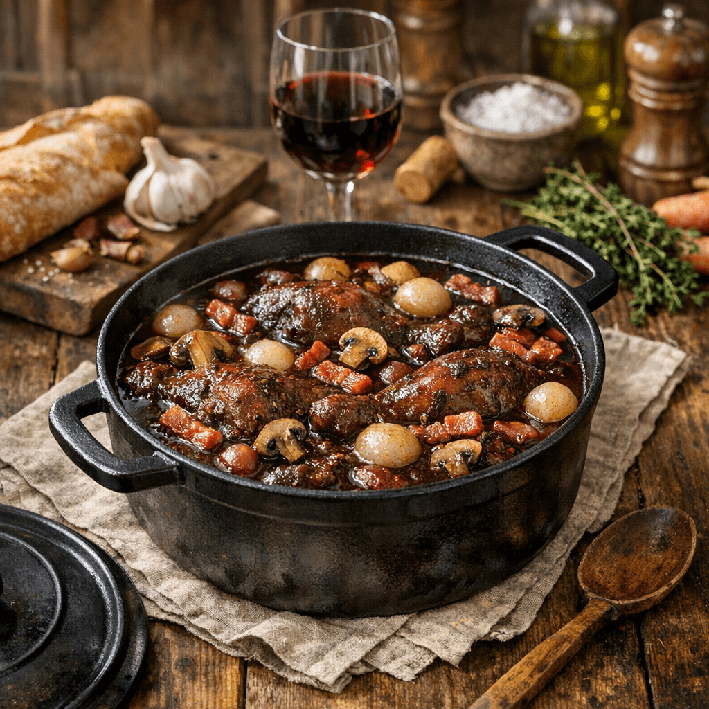 Recette coq au vin : ma méthode traditionnelle et fiable