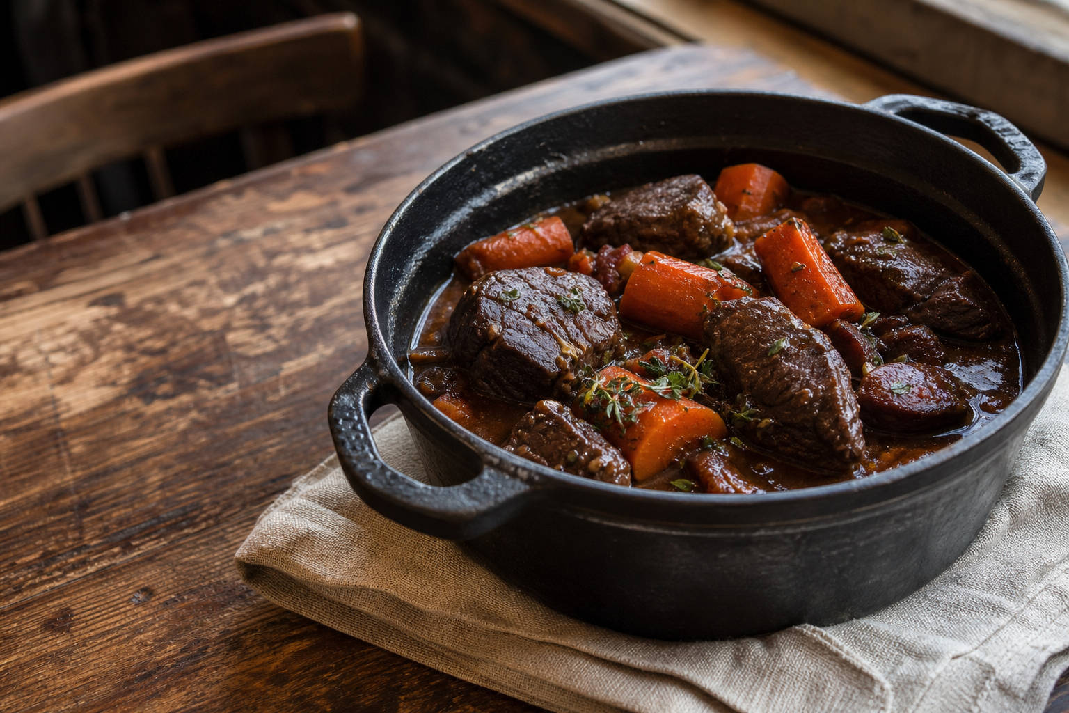 La recette du bœuf carotte devient fondante à feu doux