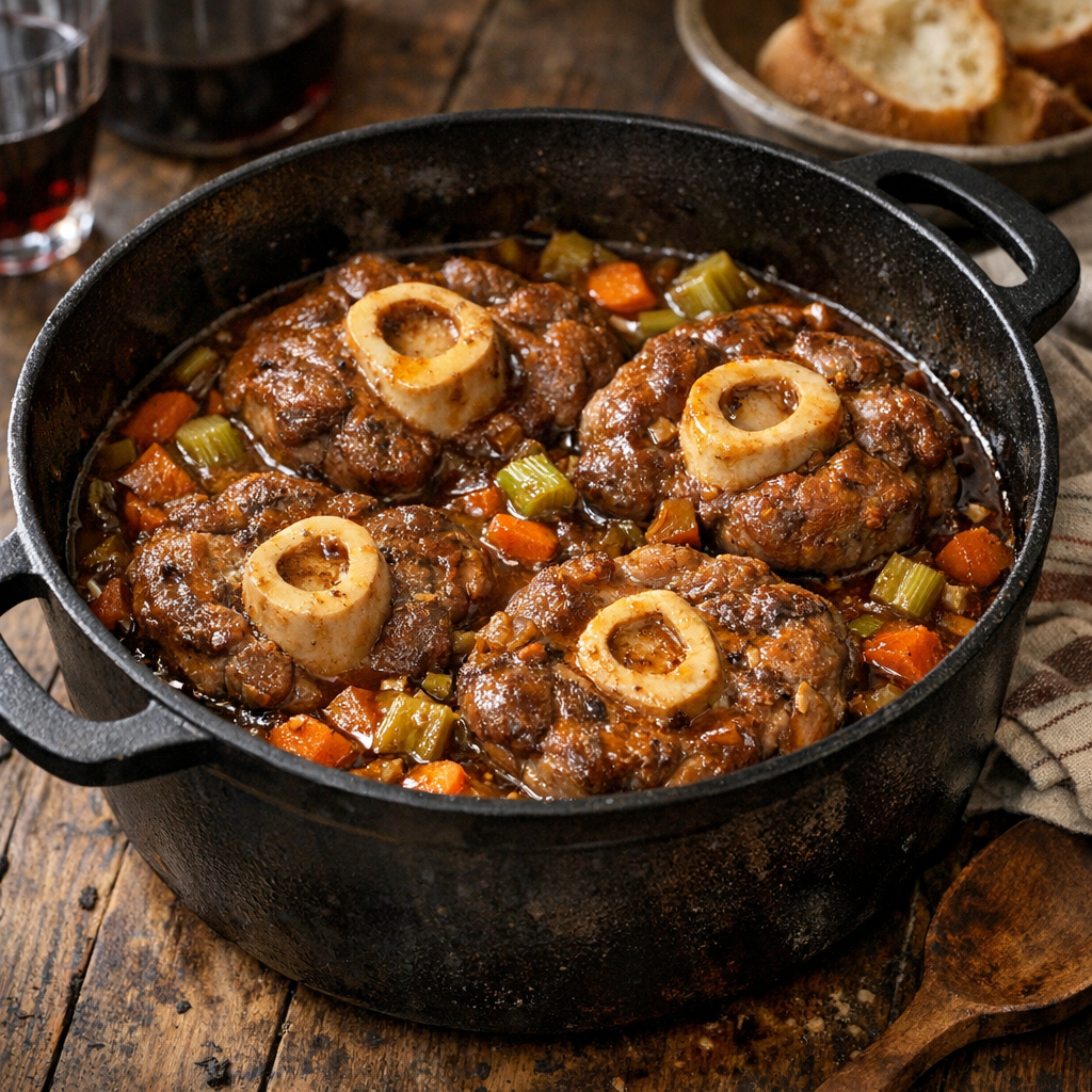 Je réussis l’Osso bucco de veau en cocotte en fonte
