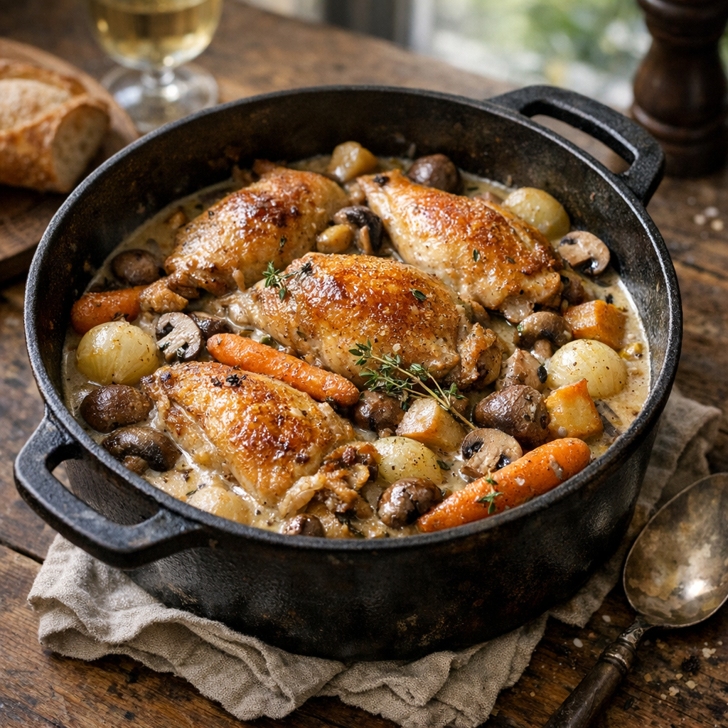 Je réussis la Recette de Pintade à la cocotte sans la sécher