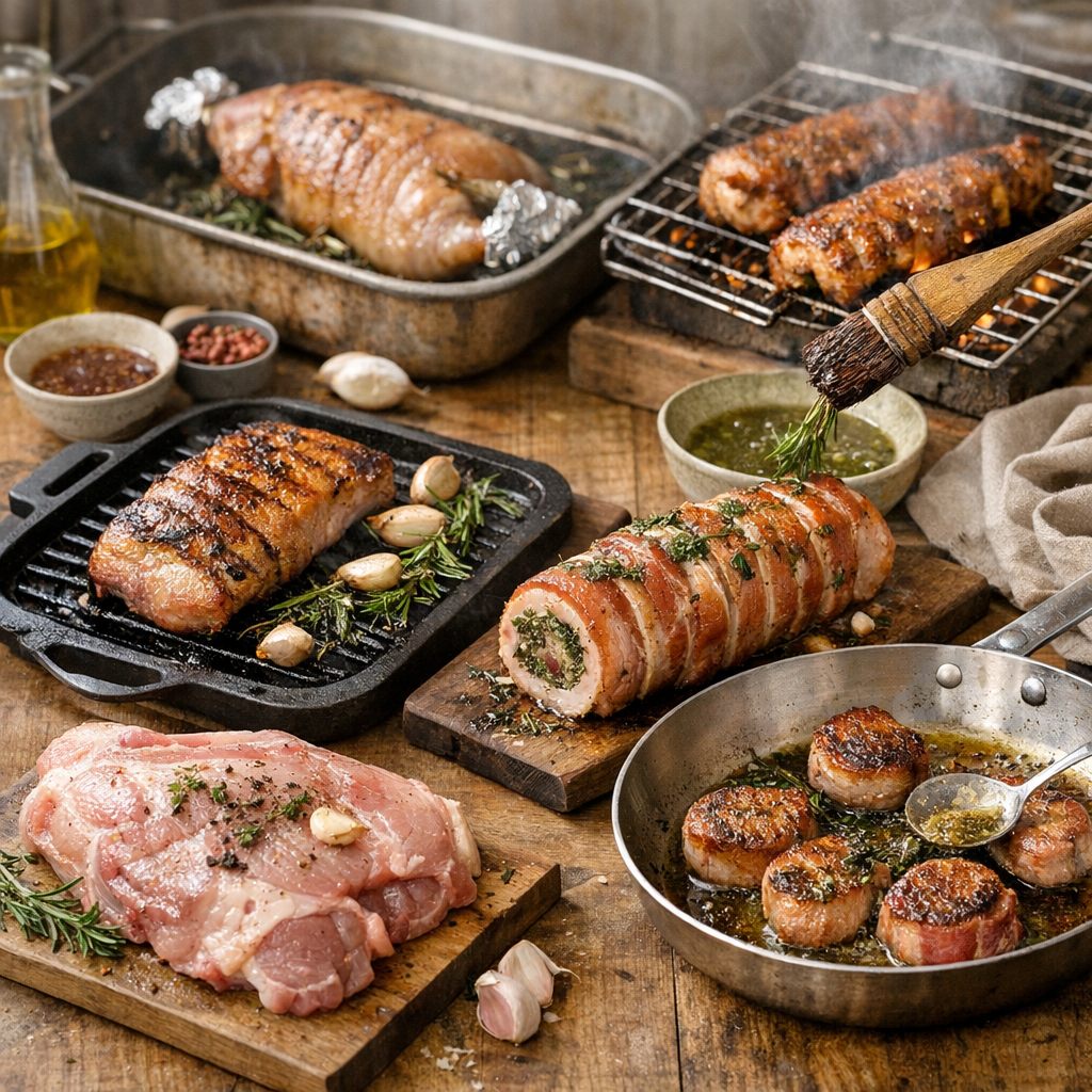 Comment adapter la cuisson et la protection aromatique selon la coupe exacte du porcelet ?