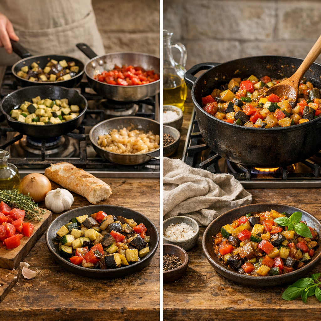 Cuisson séparée ou tout-en-un : le test comparatif qui change vraiment la ratatouille