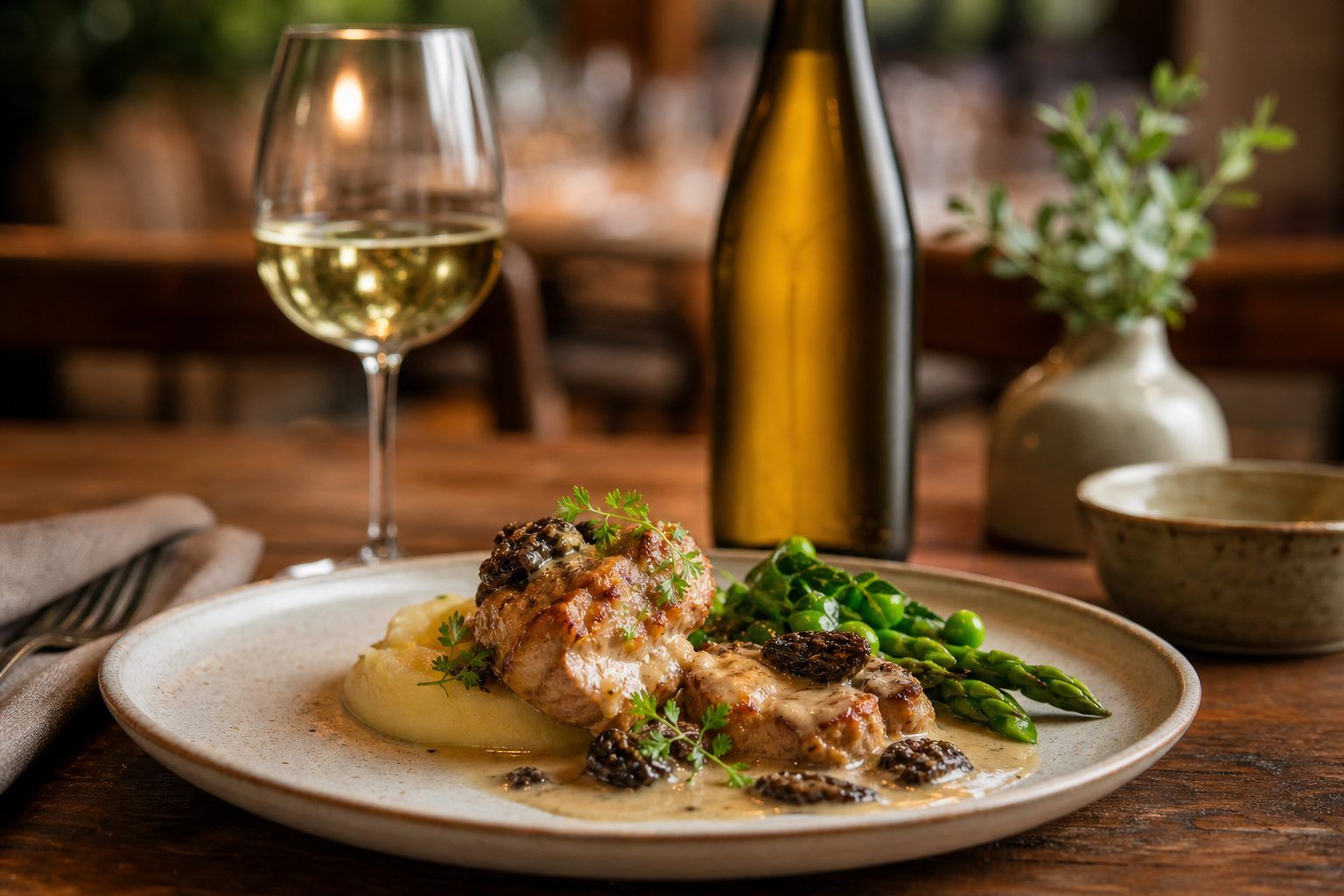 Quel accompagnement et quel vin avec les ris de veau aux morilles ?