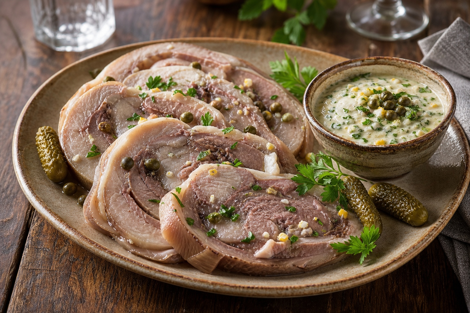 Ma recette de Tête de veau à la sauce gribiche a un goût de bistrot