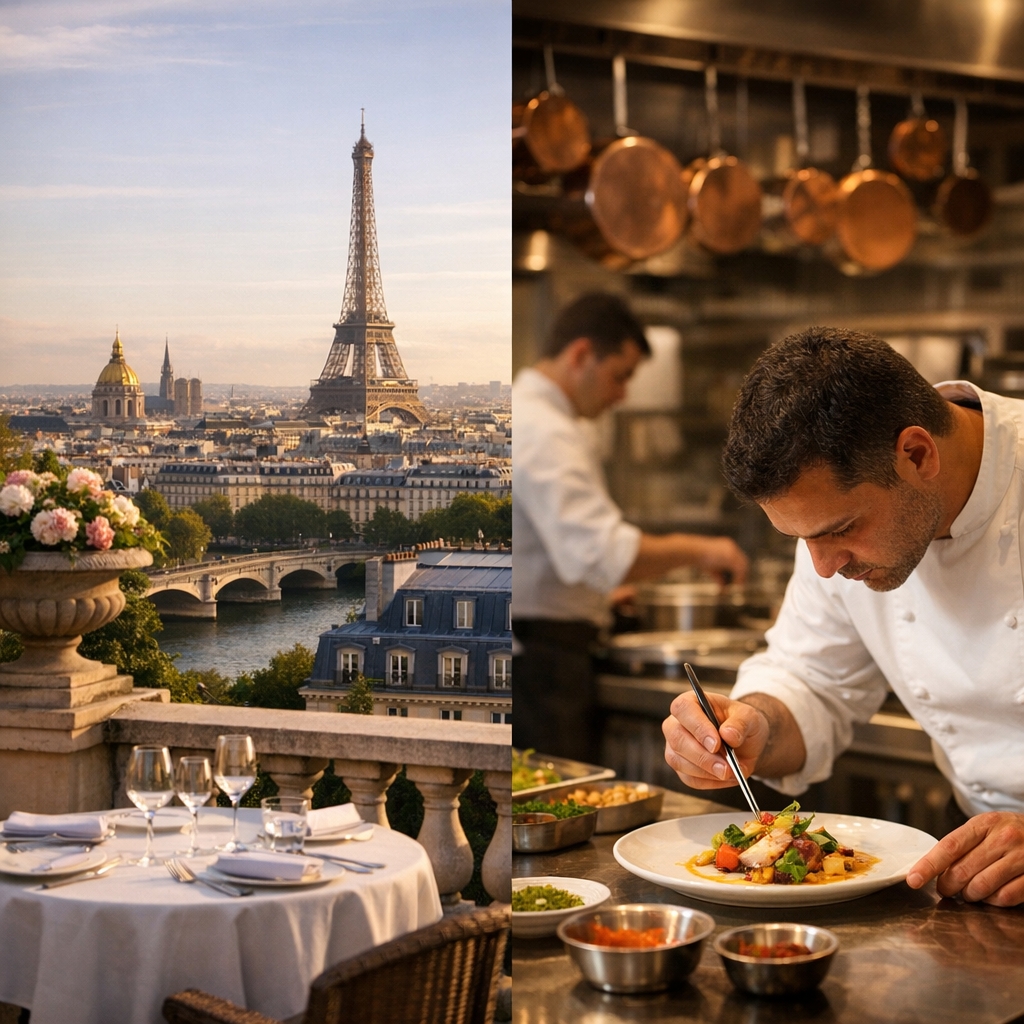Les grandes maisons à Paris : de la vue spectaculaire à la table de haute précision