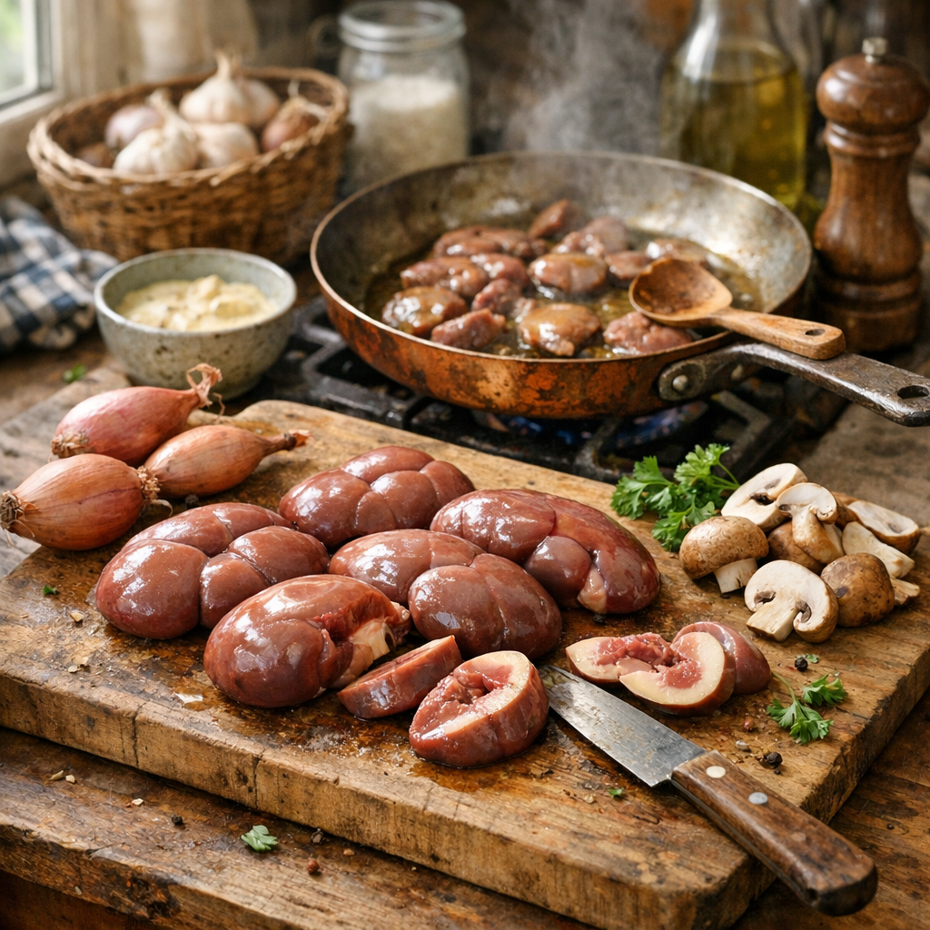 Je vous montre comment réussir des Rognons de Veau Grand-Mère