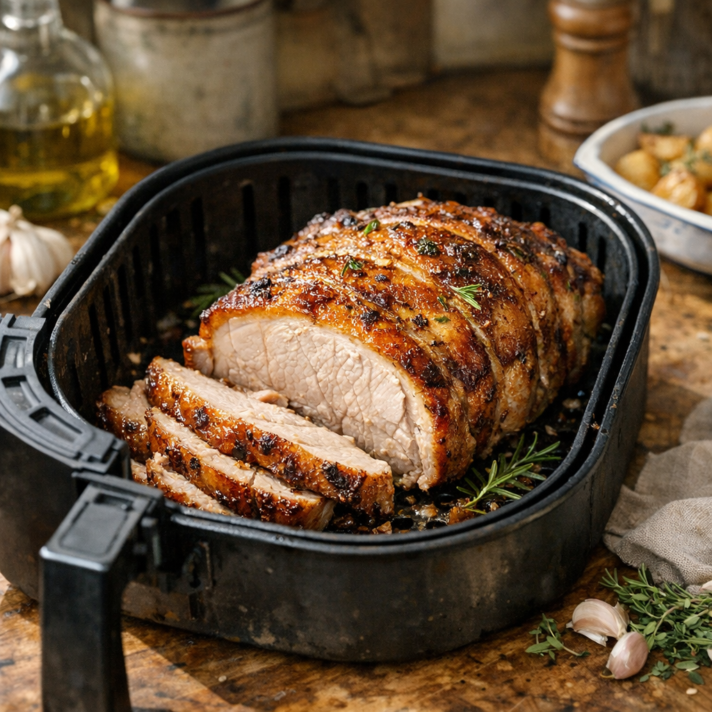 Je réussis le Rôti de porc au Airfryer sans le dessécher