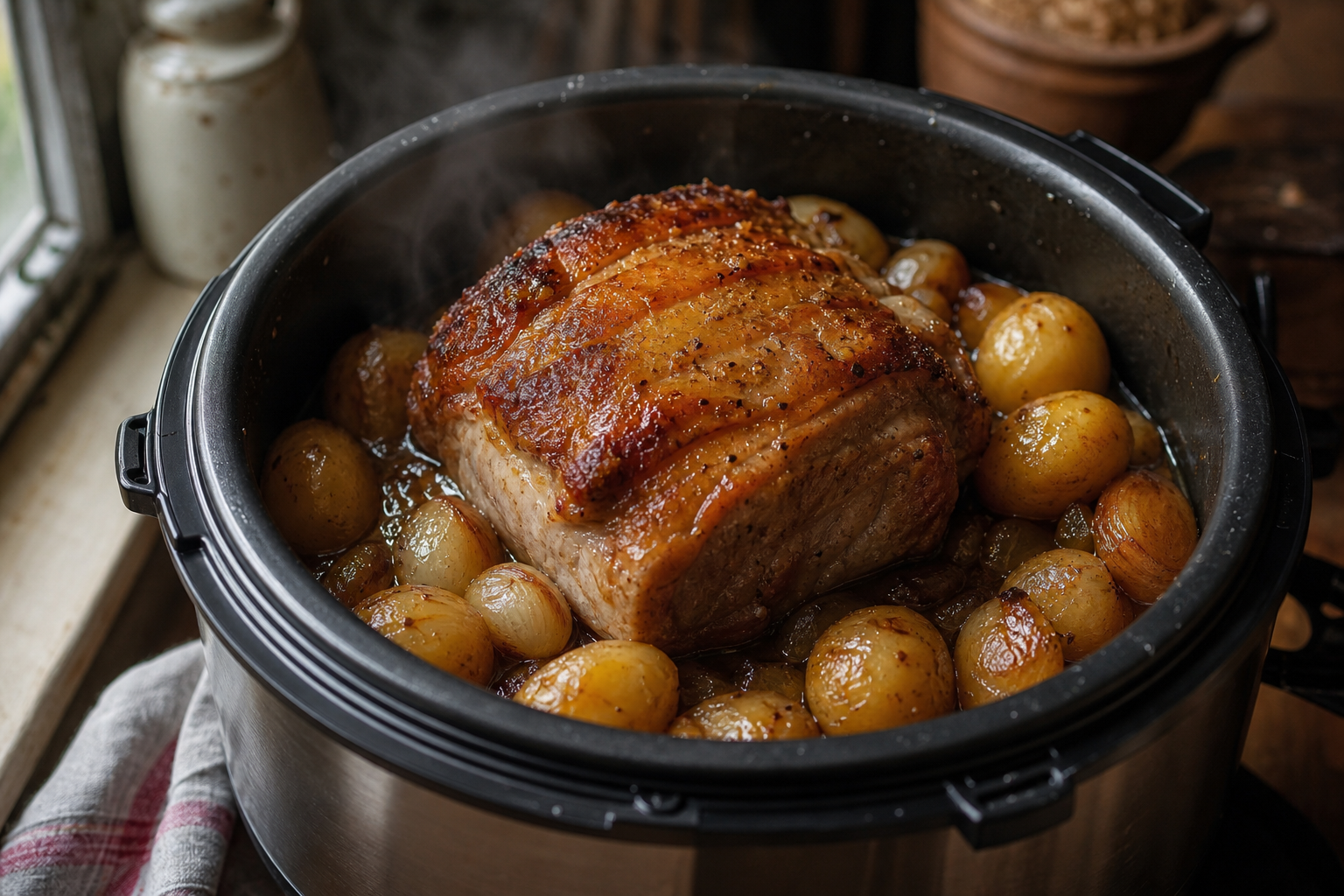 Le rôti de porc au Cookeo garde tout son moelleux