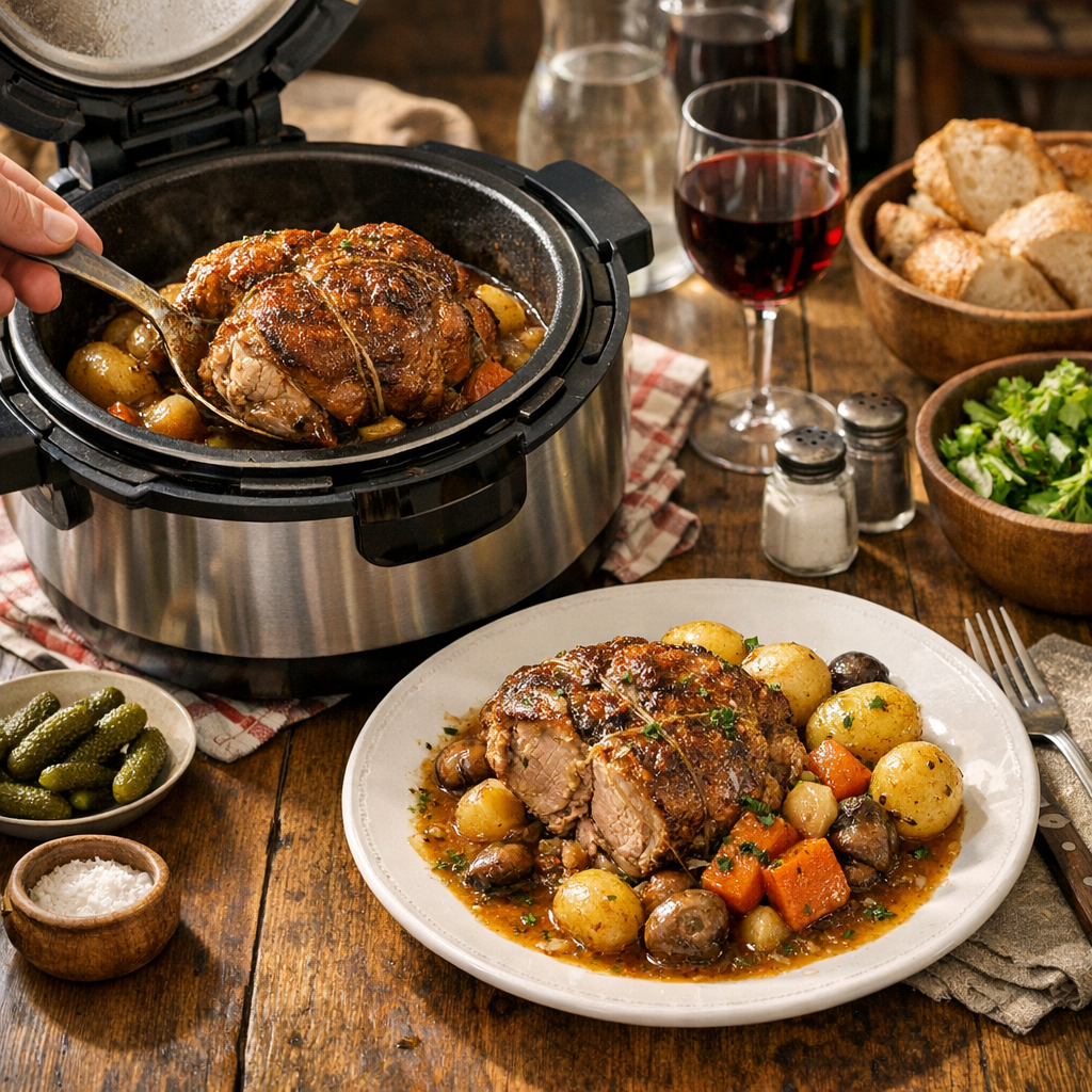 La Rouelle de porc au Cookeo réussit avec une sauce juste
